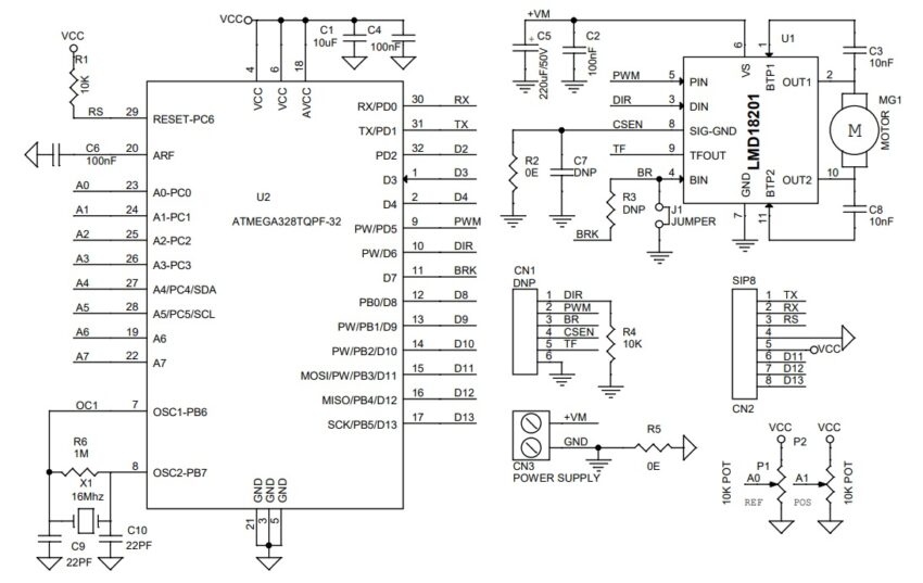 DC Motor Position Control Using Potentiometer - Arduino Compatible ...