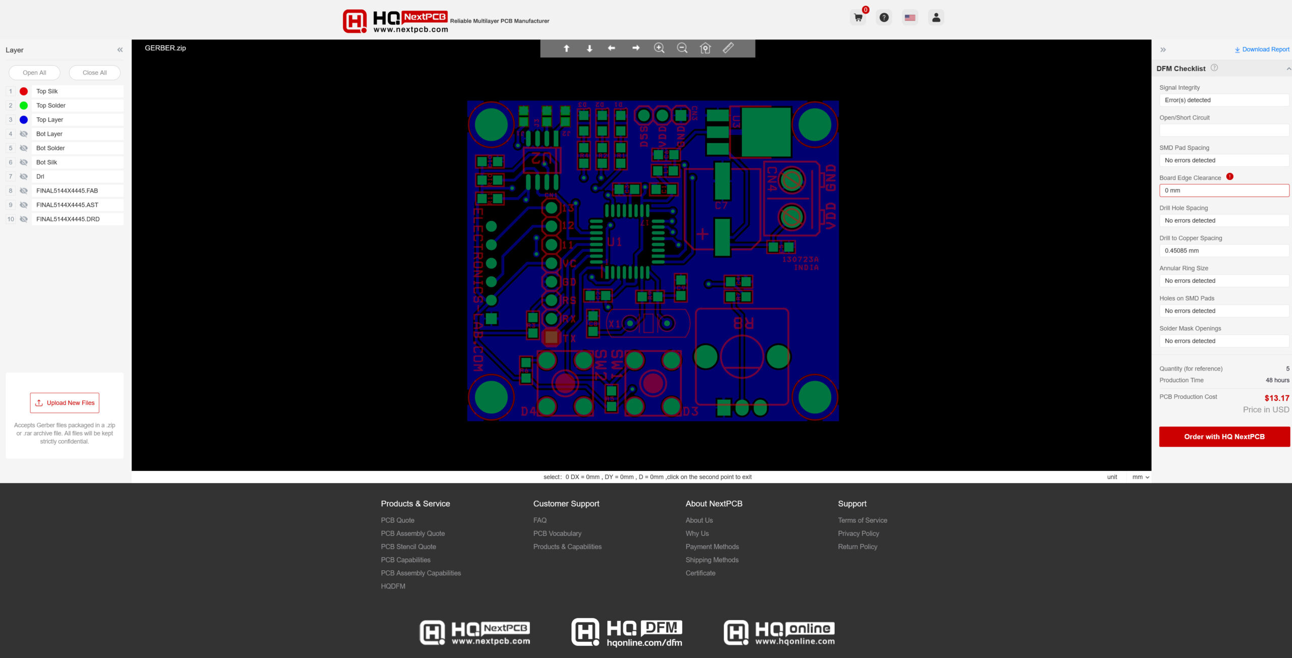 HQ NextPCB Introduces New PCB Gerber Viewer: HQDFM Online Lite Edition