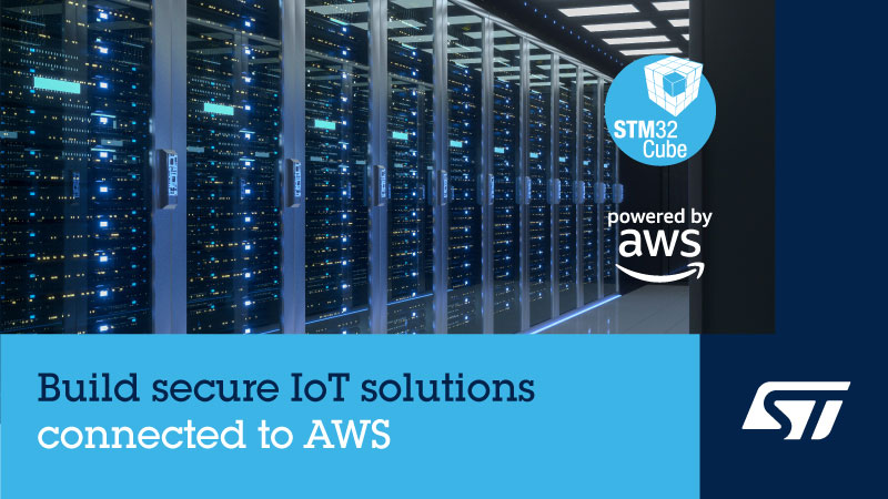 STMicroelectronics software for STM32-powered edge devices connecting to AWS IoT Core