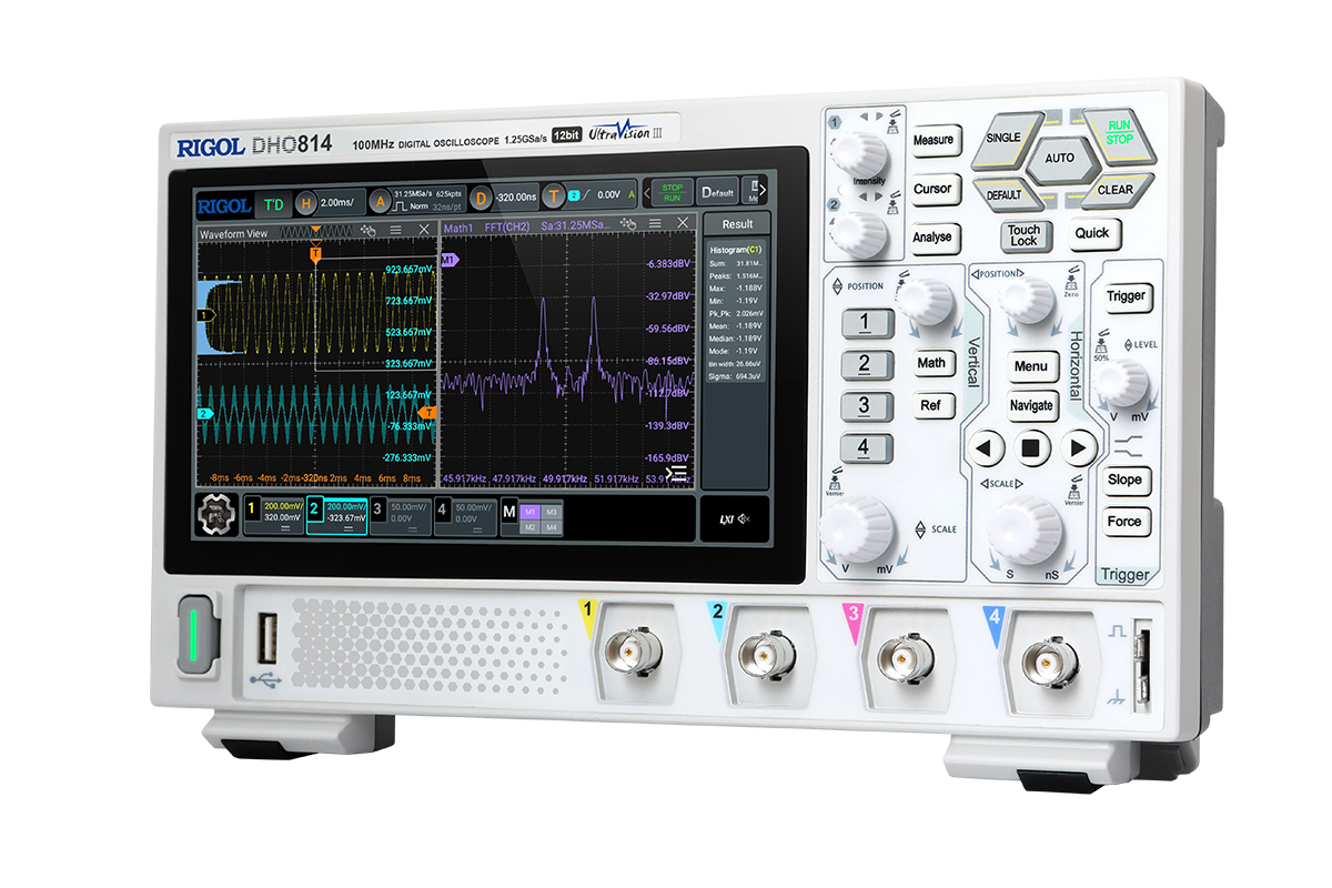 Economical 12-bit Rigol DHO800/900 Oscilloscope Series