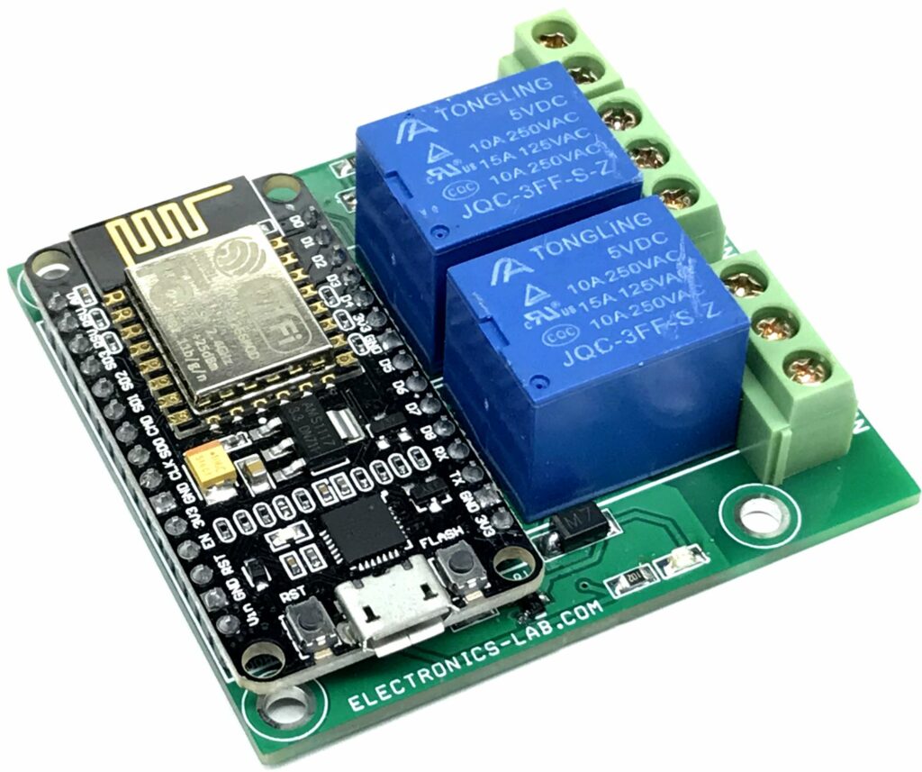 2 Channel Wi-Fi Relay Module Using ESP8266 NodeMCU - Electronics-Lab