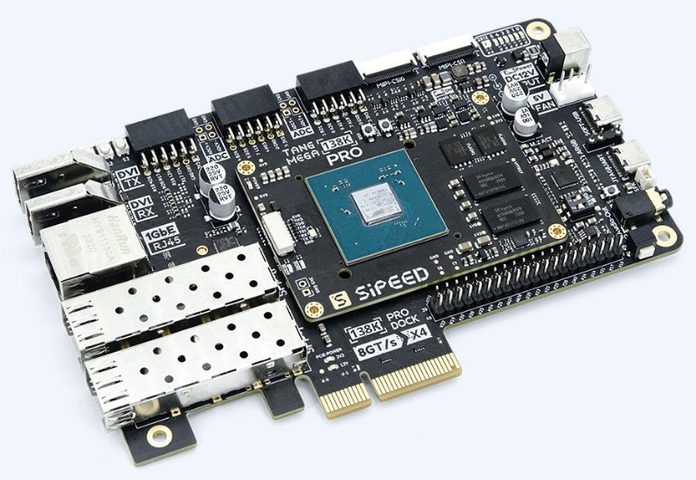 The Tang Mega 138K Pro Dock is Sipeed’s new RISC-V FPGA Development Board The Tang Mega 138K Pro Dock is Sipeed’s new RISC-V FPGA Development Board