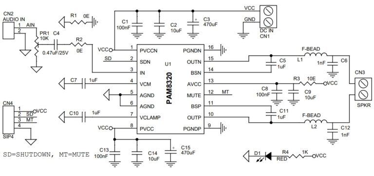 Hi-Efficient 20W Mono Class-D Audio Amplifier - Electronics-Lab