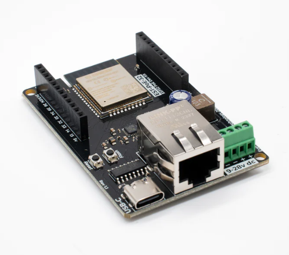 The EST-PoE-32 Dev Board Features An Ethernet Port with PoE  Support