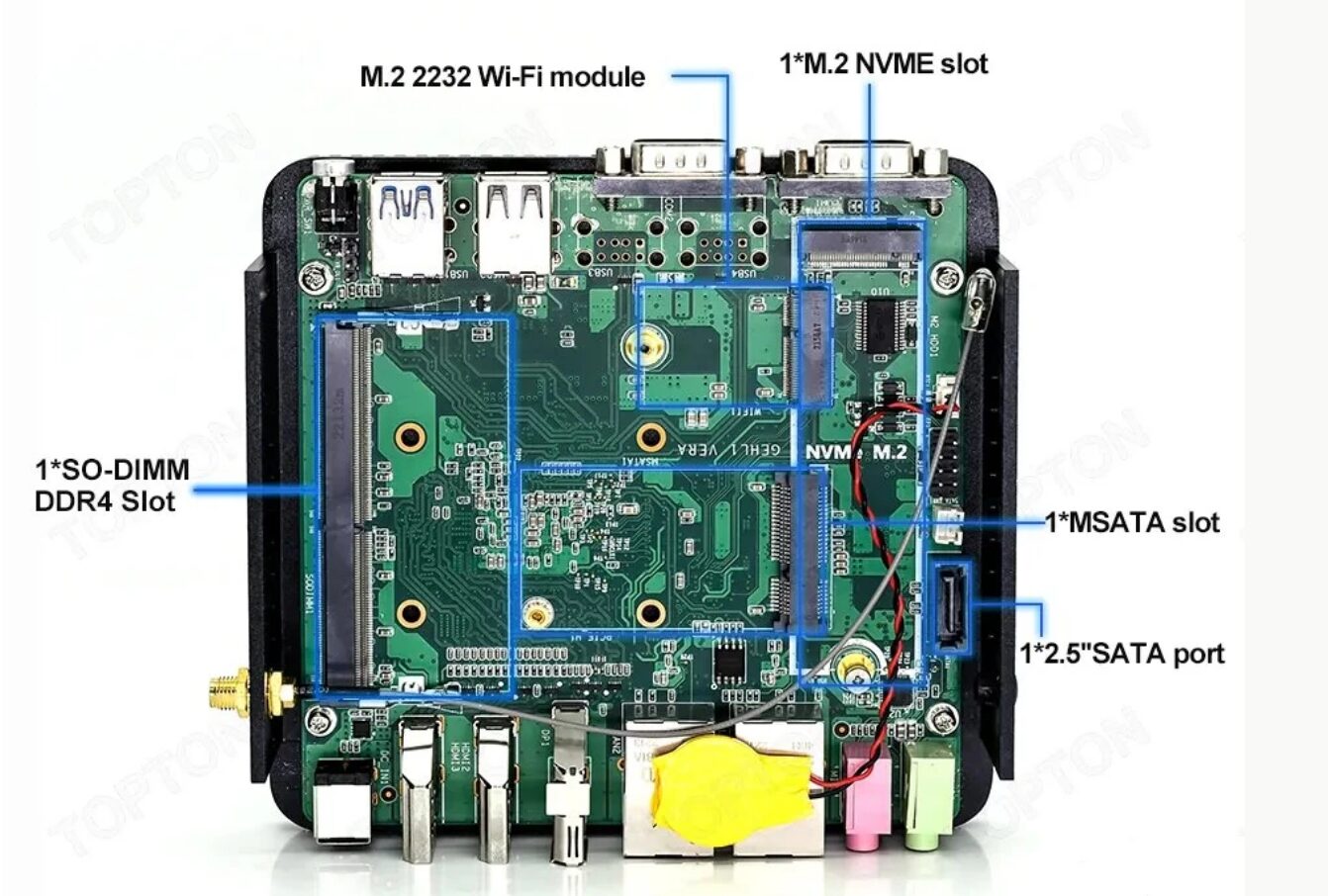 Intel N100 mini PC offers eight USB ports, NVMe and SATA storage