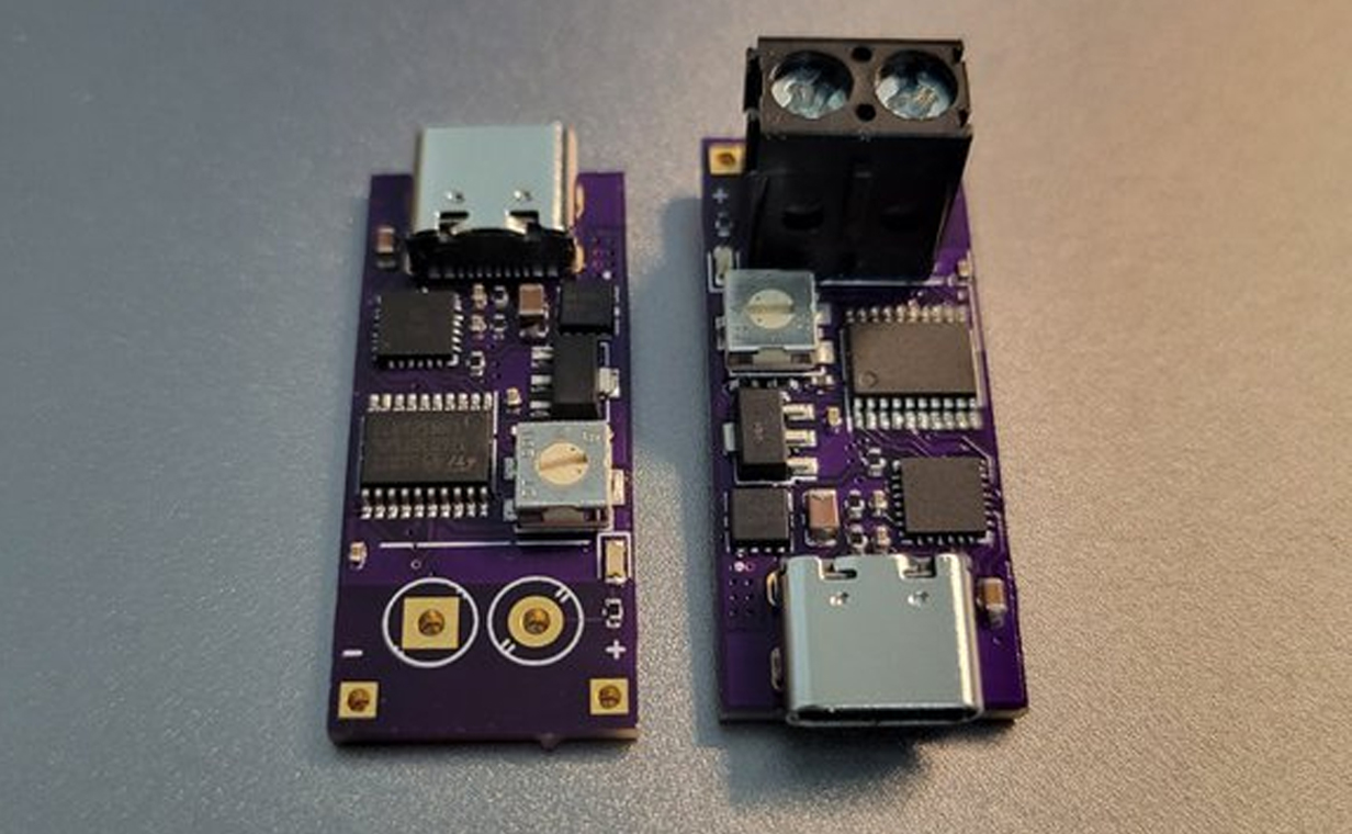 This PD Trigger Board Features a Potentiometer – Adjust Output Voltage