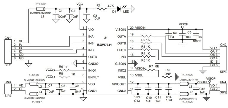 Isolator for SPI Interface with Inbuilt DC-DC Converter - Electronics-Lab