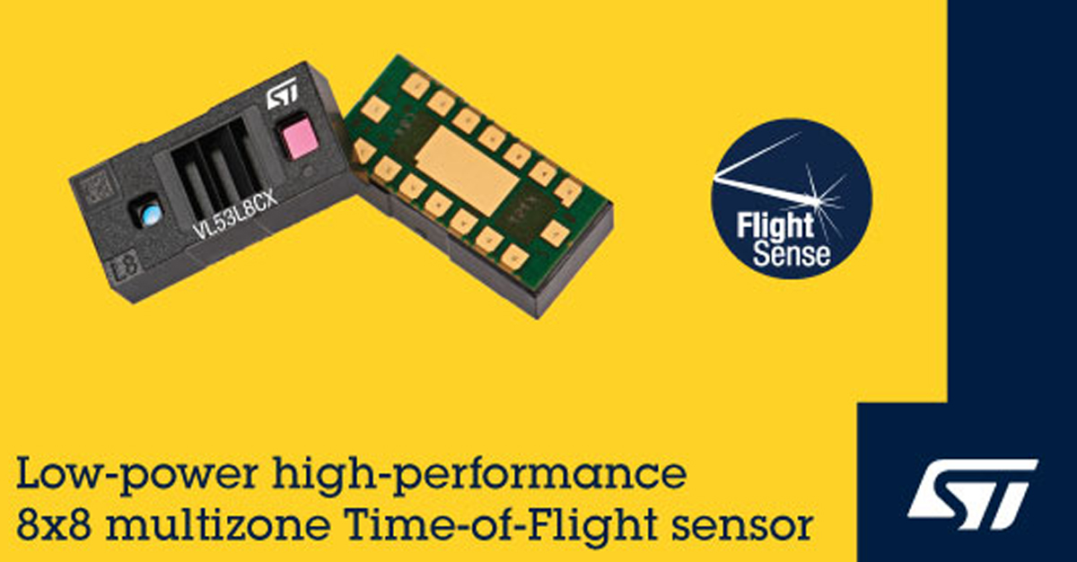 STMicroelectronics unveils the VL53L8CX ToF Sensor