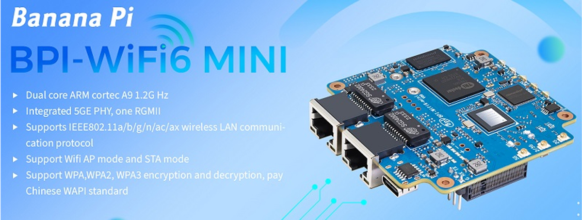 The Banana Pi BPI-Wi-Fi6 Mini is A Compact, Dual-Band Wi-Fi 6 Router with Enhanced Connectivity Features