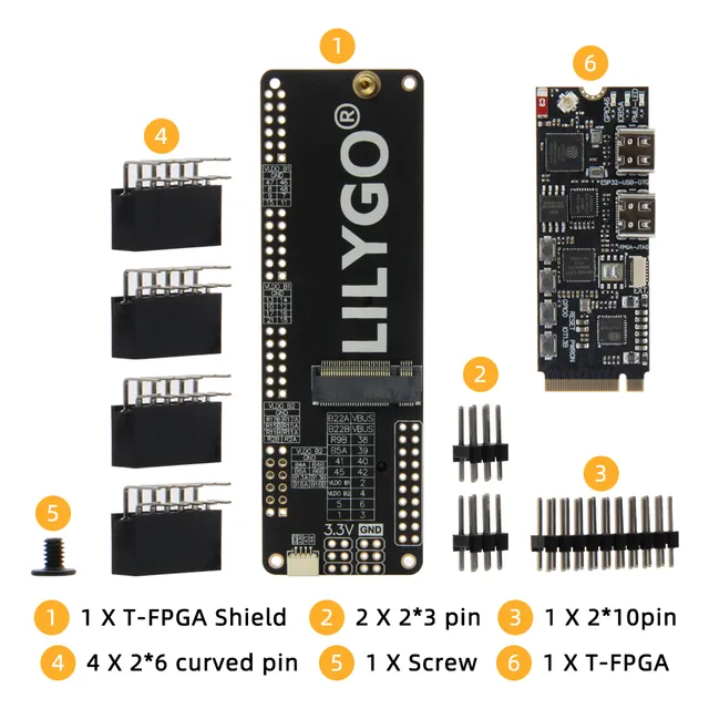 LILYGO's T-FPGA kit What's inside the box