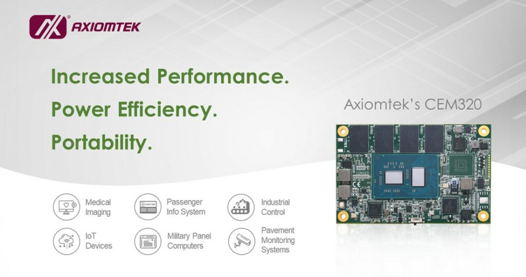 Axiomteks CEM320 Delivers Optimized Processing and Graphics Performance with Low Power Consumption