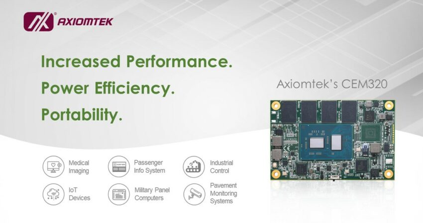 Axiomtek’s CEM320 Delivers Optimized Processing and Graphics Performance with Low Power Consumption