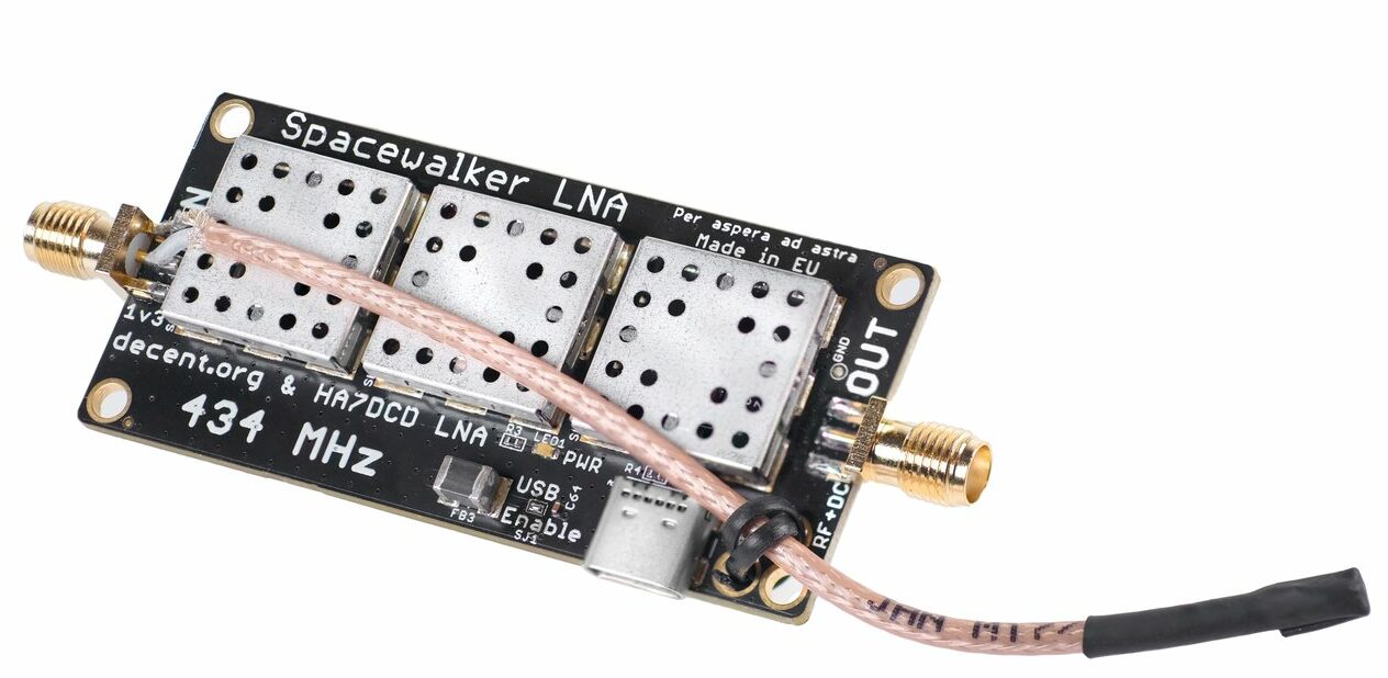 Spacewalker LNA 434 MHz is Designed to Improved Satellite Signal Reception