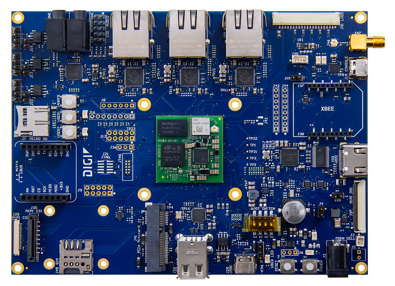 Digi ConnectCore MP25 SoM Carrier Board Digi ConnectCore MP25 SoM Carrier Board