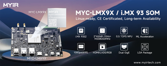 MYIR Launches i.MX 93 based SoM for Industrial Applications