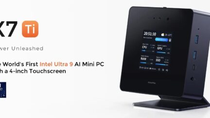 Minisforum AtomMan X7 Ti Mini PC with Touchscreen and Intel 185H Processor
