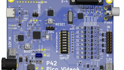 The P42 Pico-Video4 Rev1 supports PAL and NTSC systems