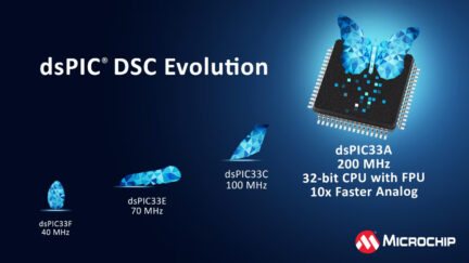Microchip dsPIC33A Series Features High-Performance Digital Signal Controller with Double Precision FPU and Analog Intrerface