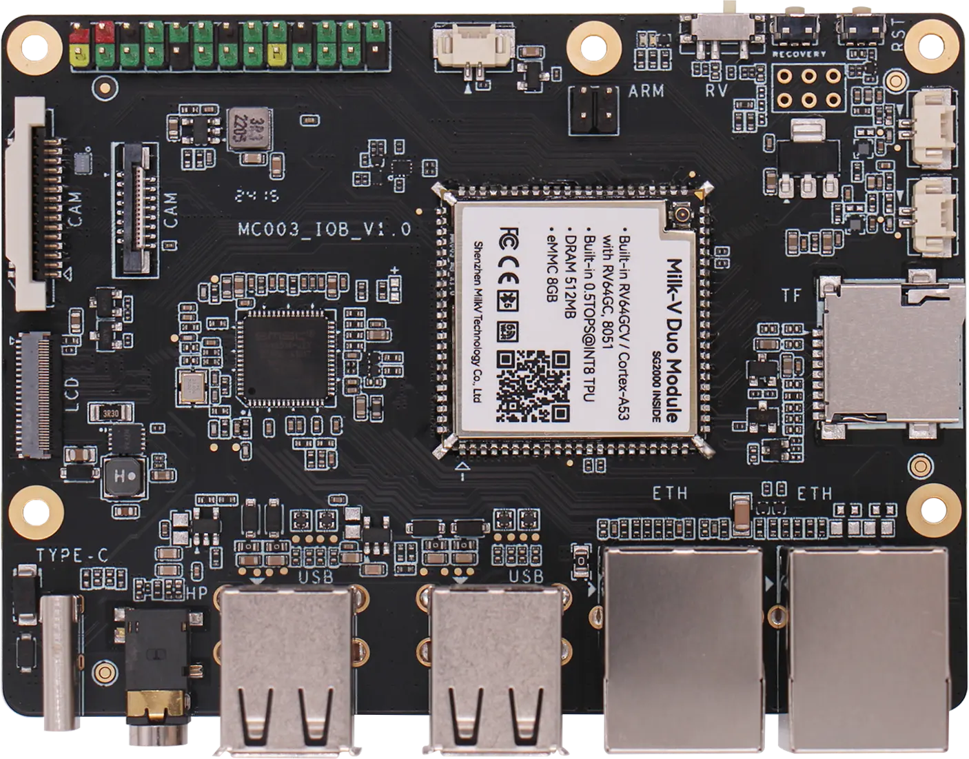 Milk-V DuoModule 01 is A Sophgo SG2000 SoC Powered Evolution board with 8051 Core and Linux Support