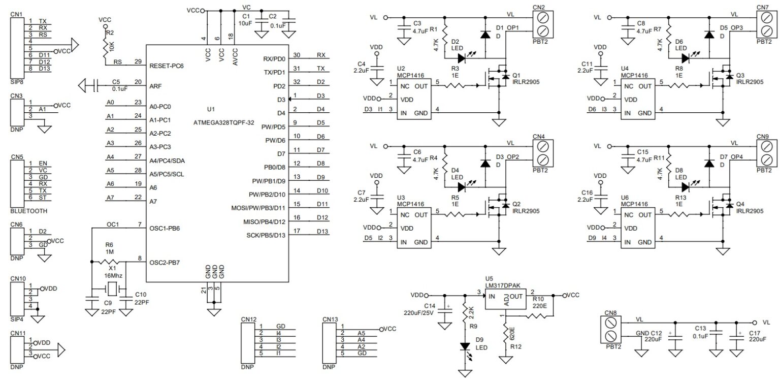Bluetooth Smart LED Dimmer - 4 Channel Bluetooth ON/OFF Switch ...
