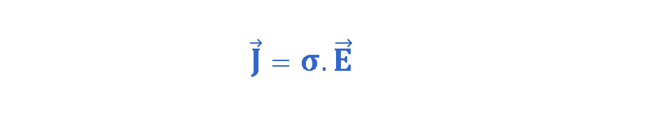 Equation 1: Current density in terms of conductivity and electric field