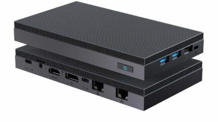 MeLE QuieterDL N100 Fanless Mini PC with Intel Alder Lake N100, 2.5GbE, Triple Display