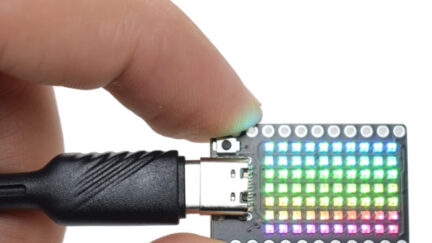 Nova is A RP2040-based Board with Integrated 7×10 LED Matrix for Compact Projects