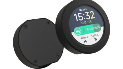 Waveshare RP2350 powered rounded LCD also comes with a rounded metal case