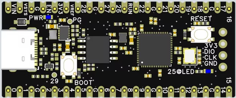 Raspberry Pi RP2350A based WeAct-RP2350-V20 front