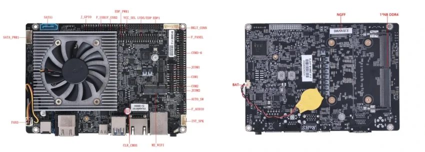 ELSKY M128SE industrial motherboard front and back
