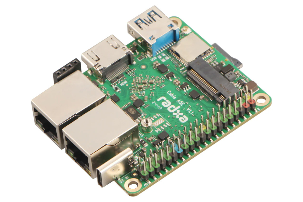 Radxa Cubie A5E is a Compact SBC with dual Ethernet, WiFi 6 and Linux support