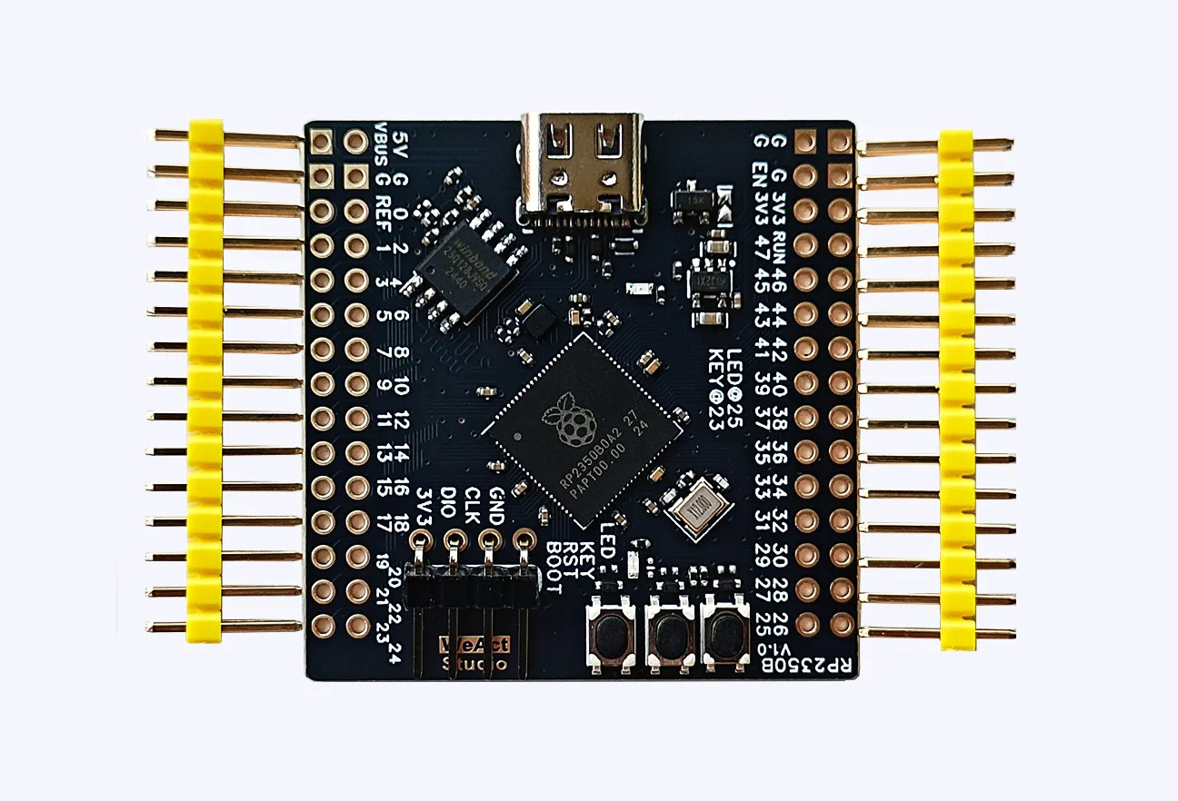 WeAct RP2350B Core Board with USB Type-C, 48 GPIOs, QSPI Flash Support, and Multiple I/O Interfaces