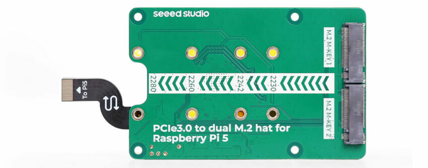 Seeed Studio PCIe 3.0 to Dual M.2 HAT+ Brings ASMedia ASM2806 PCIe Switch to Raspberry Pi 5 for NVMe SSDs and AI Accelerators Seeed Studio PCIe 3.0 to Dual M.2 HAT+ Brings ASMedia ASM2806 PCIe Switch to Raspberry Pi 5 for NVMe SSDs and AI Accelerators