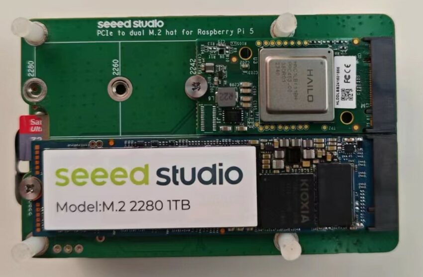 Raspberry Pi PCIe 3.0 to Dual M.2 HAT+ front