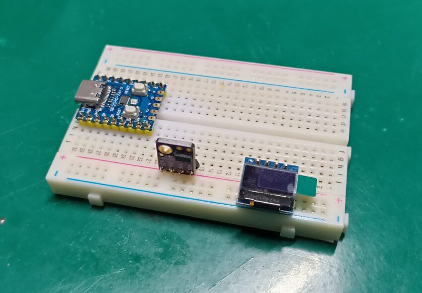VL53L0x, 0.96 OLED display and Raspberry Pi Pico RP2040