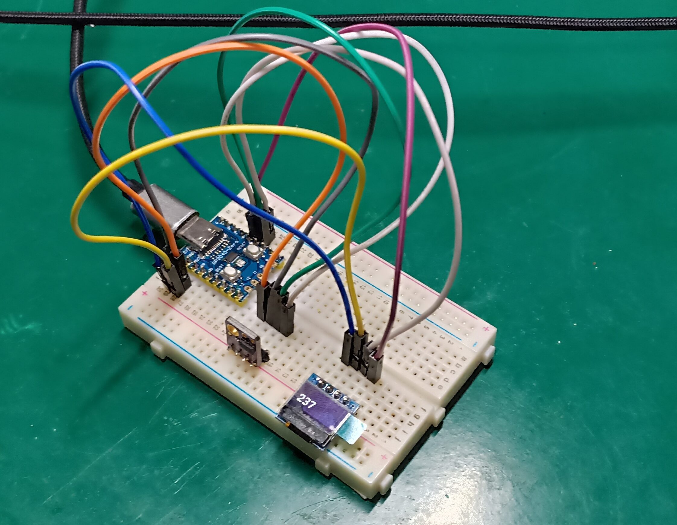 vl53l0x on a breadboard with RP2040