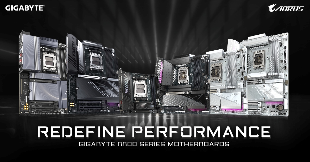 GIGABYTE’s B800 Series Motherboards for Intel and AMD Platforms with AI