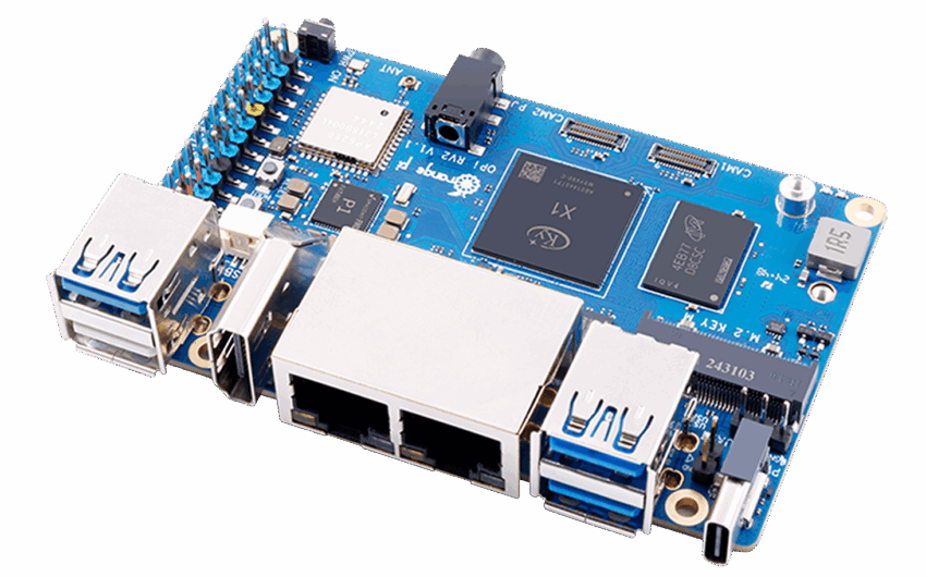 Orange Pi RV2 SBC Features Ky X1 RISC-V AI CPU with 2TOPS AI Compute, Dual M.2 PCIe, and Dual Gigabit Ethernet