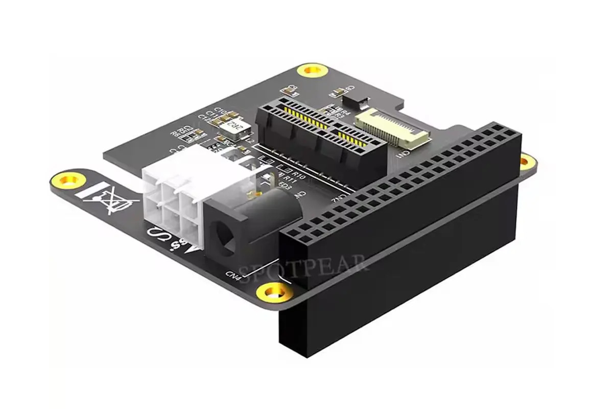 Raspberry Pi 5 PCIe Expansion Board: A x1 Slot FFC Connector
