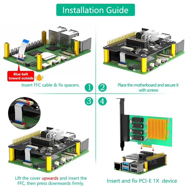 Raspberry Pi 5 PCIe Expansion Board installation guide