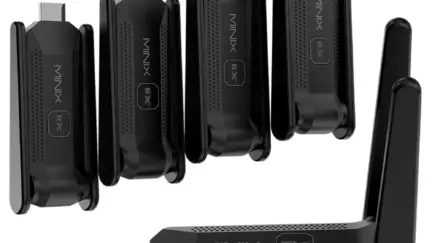 MINIX B14 Wireless dongle Includes 1 HDMI Transmitter and 4 Receivers with Dual-Band Wi-Fi and 1080p Output