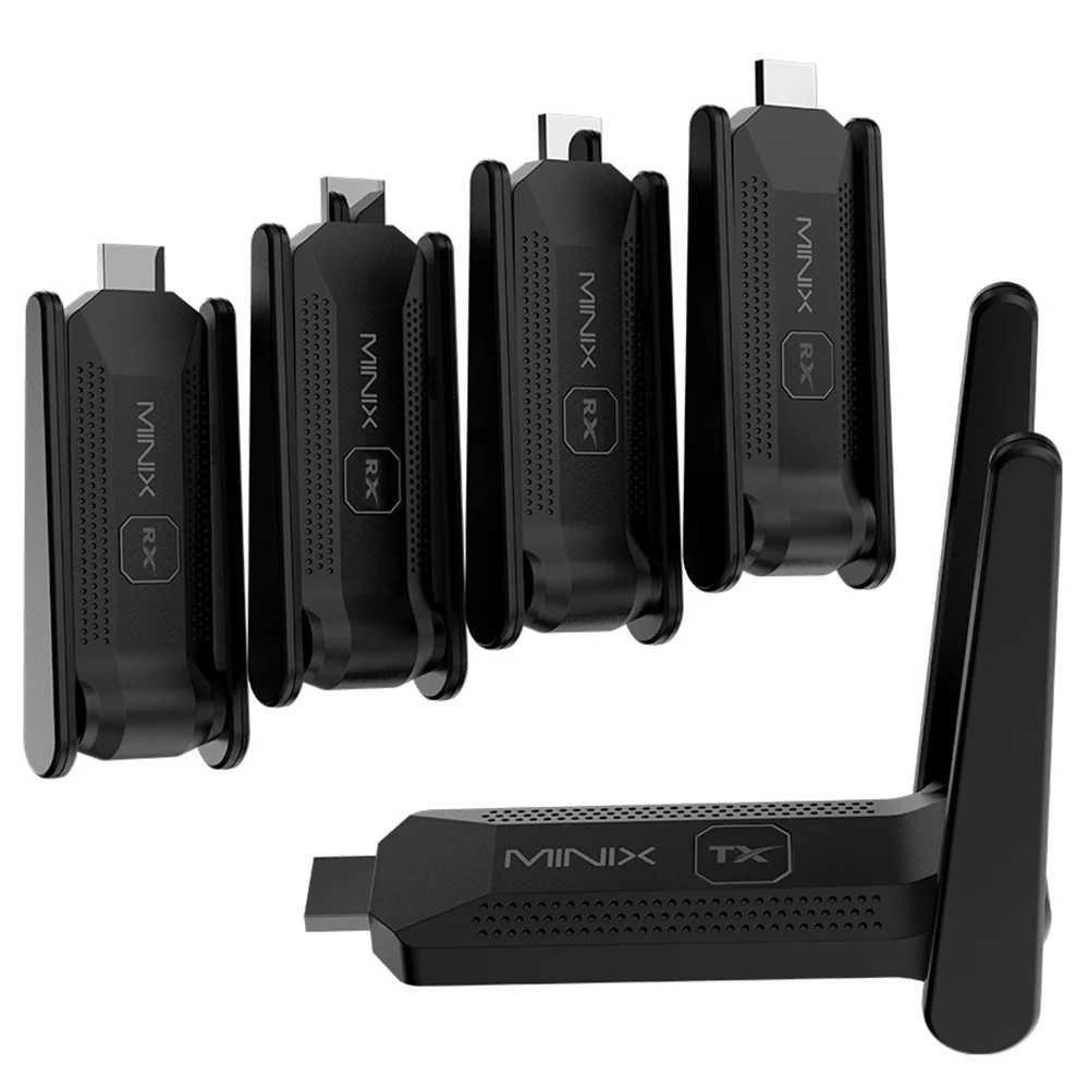 MINIX B14 Wireless dongle Includes 1 HDMI Transmitter and 4 Receivers with Dual-Band Wi-Fi and 1080p Output