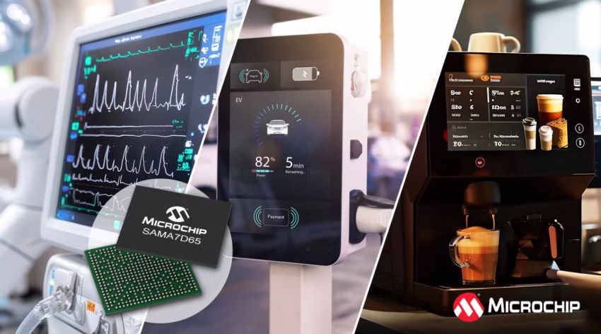 Microchip SAMA7D65 MPU Features Arm Cortex-A7, Integrated DDR3L SiP, and Dual Gigabit Ethernet with TSN
