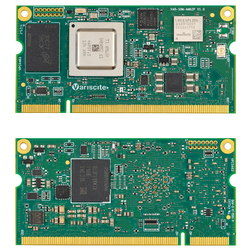 Variscite VAR-SOM-AM62P SoM features TI Sitara AM62Px processor with Wi-Fi 6, dual GbE, and CAN-FD for industrial and multimedia applications Variscite VAR-SOM-AM62P SoM features TI Sitara AM62Px processor with Wi-Fi 6, dual GbE, and CAN-FD for industrial and multimedia applications