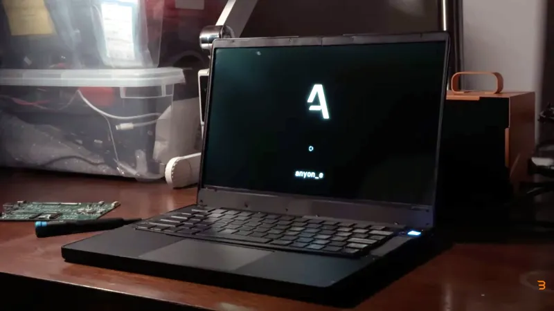 anyon_e DIY Laptop Features Rockchip RK3588 SoC, FriendlyELEC CM3588 Core Board and 13.3-inch 4K AMOLED display