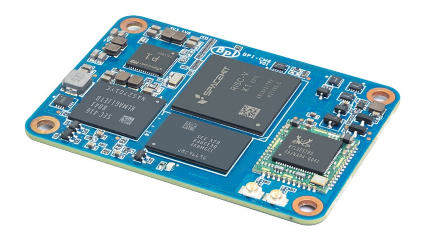 Banana Pi BPI-CM6 RISC-V Compute Module Features SpacemiT K1 Octa-core AI SoC with Optional IO Board for Expansion