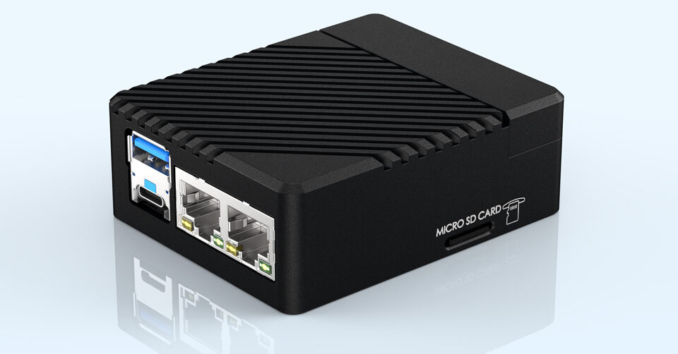 Compact Dual Gigabit Ethernet Router Box, Fully Compatible with All Raspberry Pi Compute Module 5 Variants