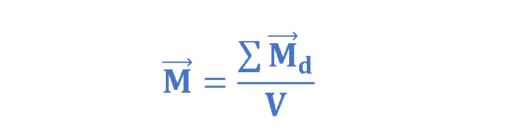 Equation 2: The magnetization vector for a material body