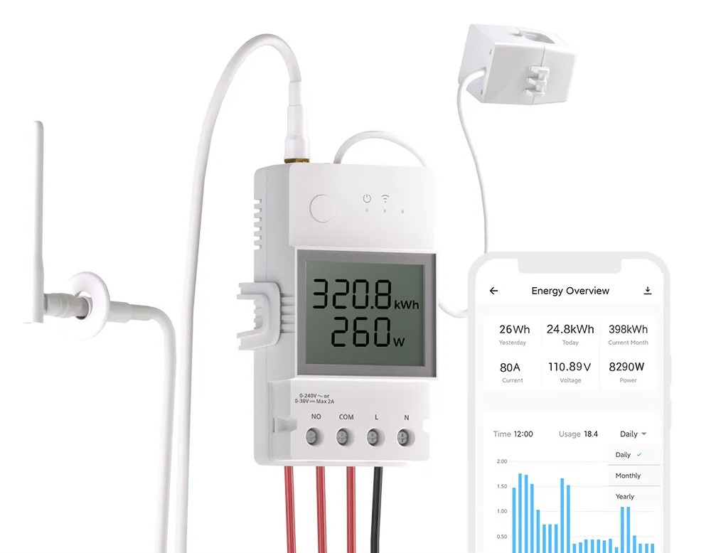 SONOFF POW Ring (POWCT) Smart Power Meter Features ESP32 MCU and Split-Core CT Clamp for 100A Energy Monitoring