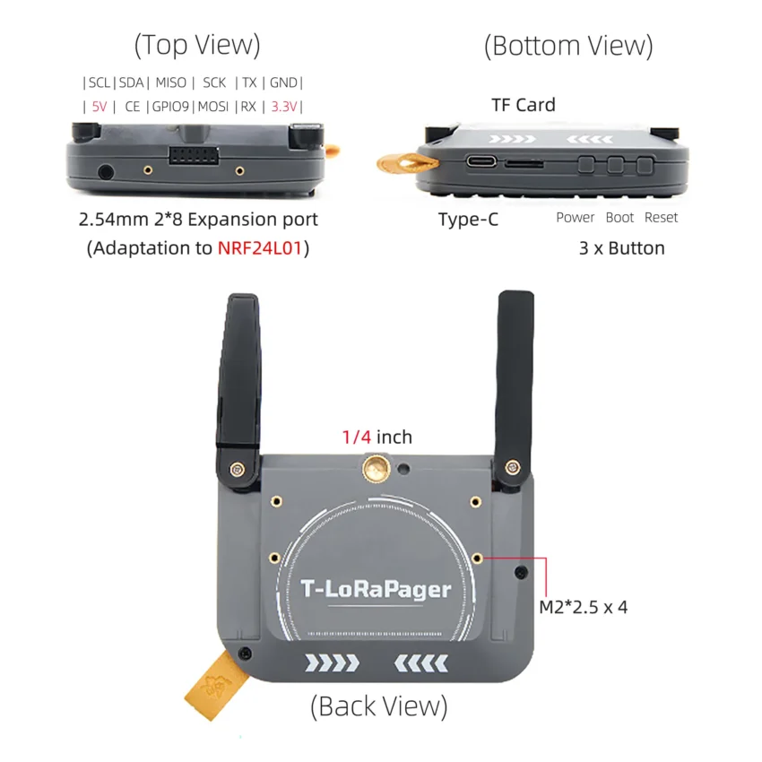 ESP32-S3 Lora Pager specifications